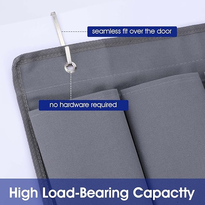 2 Pcs RV Shoe Pockets 10 Pockets Heavy Hanging Bedside Storage Organizer Bedside Shoe Organizer with Sturdy Hooks Storage Pocket Hangs on bed for Shoes Toys and Tool Accessories