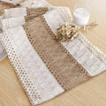 FEXIA Boho Table Runner 36 Inches Long(Without Tassel) Thanksgiving Farmhouse Home Decor Rustic Cream & Brown Macrame Table Runner for Dining Bedroom Decor(12x36 Inches)