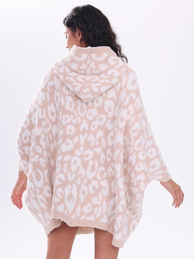 WDCOZY Wearable Blanket Hoodie Poncho Throw Comfy Soft Warm Cape Shawl Cozy Cloak Wrap Hooded with Sleeves For Women Adults