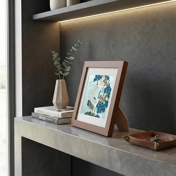 Newscz Framed Wall Art 8.3x8.3 Inch Modern Home Decor for Living Room Bedroom Wall Decor Above Bed & Office Aesthetic Gallery Wall Frame Set Farmhouse & Art Deco Decor Dining Room Kitchen Wall Decor (H-C05)