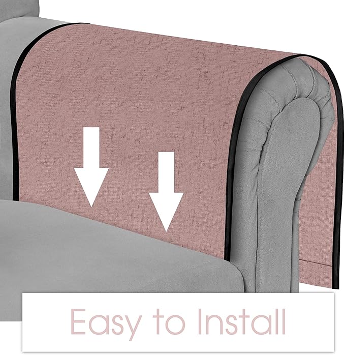 Joywell Armrest Organizer Remote Holder for Recliner Armchair Caddy Couch Sofa Arm Chair Caddie with 6 Pocket Storage for Magazine, Phone, iPad,Pink