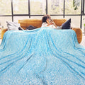 Blue Leopard Print Blanket for Women, Soft Warm Cheetah Blanket, Queen Size Cozy Fleece Throw for Bed Sofa Couch, Home Decor Living Room Bedroom Decor, Mothers Day Birthday Gifts for Mom Grandma