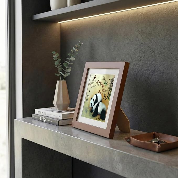Newscz Framed Wall Art 8.3x8.3 Inch Modern Home Decor for Living Room Bedroom Wall Decor Above Bed & Office Aesthetic Gallery Wall Frame Set Farmhouse & Art Deco Decor Dining Room Kitchen Wall Decor (H-A03)