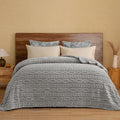 PHF Ultra Soft Sherpa Fleece Blanket Queen Size 90" x 90", 510GSM Fleece Lightweight Yet Warm Blanket for Winter Bed, No Shedding, No Pilling, Tufted Jacquard for Luxury Home Decor, Grey