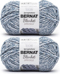 Bernat Blanket Speckle Squall Yarn - 2 Pack of 10.5oz/300g - Polyester - #6 Super Bulky - 220 Yards - Knitting & Crochet
