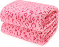 Y2K Pink Girly Room Decor Blanket - Soft Plush Leopard Throw for Women & Girls, Cozy Fleece Small Blanket for Couch Bed, Birthday, Mother’s Day & Easter Gifts