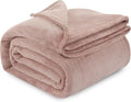 Utopia Bedding Rose Pink Fleece Blanket King Size Lightweight Fuzzy Soft Anti-Static Microfiber Bed Blanket (90x102 Inch)