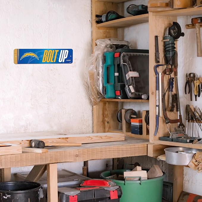 Rico Industries NFL Football Metal Street Sign 4" x 15" Home Décor - Bedroom - Office