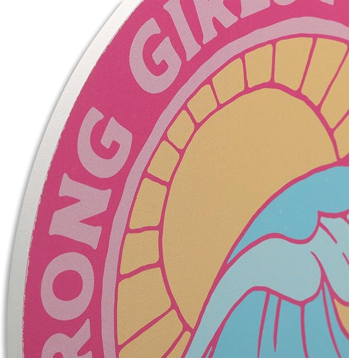 Mattel Barbie Strong Girls Make Waves Wood Wall Decor - Inspiring Barbie Sign for Bedroom or Play Room