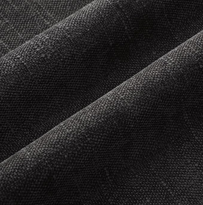 MIULEE Pack of 2 Decorative Throw Pillow Covers Soft Chenille Throw Pillows Solid Neutral Farmhouse Textured Cushion Covers for Couch Sofa Bedroom Living Room 20x20 Inch, Black