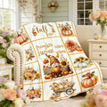 yuboo Pumpkin Gnome Spring Throw Blanket, 50"x60" Autumn Suflower Blankets and Throws for Couch, Soft Flannel Lap Sofa Blanket, Gnome Gift for Girls, Women, Teens, Kids, Family