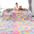 Colorful Fleece Throw Blanket, Cozy Soft Lightweight Throw Blankets, Warm Plush Soft Flannel Blanket for Sofa Couch Bed Home Decor, Camping Travel Picnic Outdoor Blanket Bedding for Women, 60x80 in