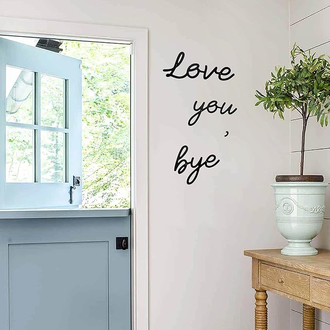 Love You Bye Sign Home Sign Wall Decor Unique Above Door Decoration Love Wall Art for Bedroom & Hallway Perfect New Home Decor Gift