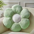 Green Flower Pillow，19.6In Floor Pillow Cushion Flower Shaped Throw Pillow Cute Seating Cushion Home Decorative Pillows for Sofa Couch Bed