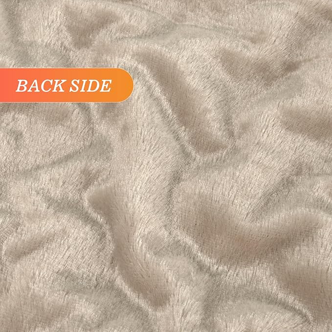 TOONOW Extra Soft Fuzzy Faux Fur Blanket Twin Size 70"x78", Reversible Lightweight Plush Fuzzy Cozy Soft Blankets and Throws for Couch Sofa Bed, Decorative Fluffy Plush Comfy Blanket, Khaki
