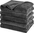 PHF Oversized King Big Fleece Blanket 120"x120", No Shed No Pilling Extra Large Soft Blanket, Giant 10'x 10' Lightweight for Bed, Sofa Travel and Camping, Suitable for All Season, Dark Grey
