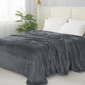 Elegant Comfort Luxury Velvety Softness Fuzzy Plush Micro-Velour Ultra-Soft Blanket King/California King Grey