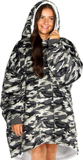 Bare Home Wearable Blanket Hoodie - Soft Plush Sherpa - Warm and Cozy - Oversized Wearable Blanket - Adult & Kid Sizes