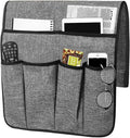 Couch Sofa Armrest Organiser Arm Chair Caddy Bedside Storage Pocket with 8 Pockets TV Remote Holder Bed Storage Pocket Bag for Cellphone Tablet Notepad Book Magazines DVD Glasses