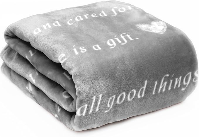 WOLF CREEK BLANKET Soft & Warm Gift Blanket for Women or Men - Light & Love Compassion Get Well Soon Positivity Courage Inspiration Healing Support & Comfort Gift for Mom Friend Sister. Cozy Flannel