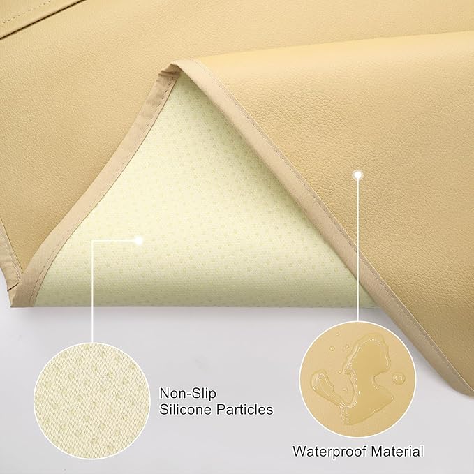 PU Leather Couch Organizer Caddy Sofa Armrest Organizer, Remote Control Holder for Recliner, Waterproof Armchair Caddy with 6 Pockets Storage for Magazine, Tablet, Phone (Earth Yellow)