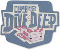 Minecraft Axolotl Climb High Dive Deep Metal Wall Decor - Fun Axolotl Sign for Bedroom or Game Room