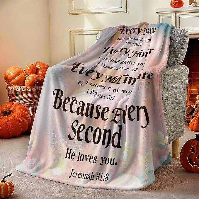 Christian Gifts for Women Faith, Soft Throw Blankets for Women, Inspirational/Spiritual/Religious Gifts for Men, Personalized Blankets for Adults/Kids 40"x 50"