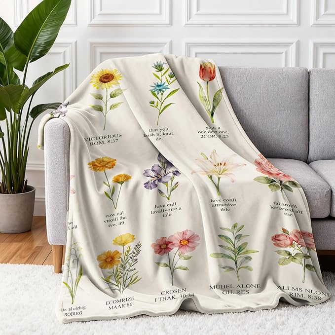 Christian Gifts for Women Faith, Inspirational/Religious/Spiritual Gifts for Adults, Soft Throw Blankets for Women/Men, Personalized Blankets for Adults 50"x 60"