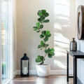 GarveeHome Artificial Fiddle Leaf Fig Tree - 6 ft Fake Plant with Black Nursery Planter, Large Fake Tree for Home or Office Decor - Artificial Plants Indoor Outdoor, Housewarming Gift