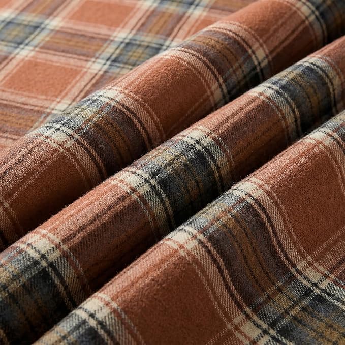 Horaldaily Rust Farmhouse Plaid Fall Decorative Blanket Throw, Autumn Rustic Soft Lightweight Blanket for Couch Sofa Bed Lounging Decoration, Ideal Gifts for Kids Adults Self, 60x80