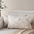 100% Cotton French Pastoral Lumbar Throw Pillow Covers Set of 2, 12x20 Inch Grey Farmhouse Decorative Cushion Covers for Sofa Bed Living Room Home Decor