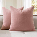 MIULEE Blush Pink Couch Pillow Covers 18x18 Inch, Set of 2 Soft Spring Valentine Cute Decorative Square Throw Pillow Covers Farmhouse for Sofa Living Room Bed