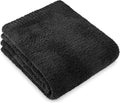 PAVILIA Super Soft Throw Blanket for Couch, Fluffy Cozy Lightweight Black Blanket, Large Fuzzy Warm Knit Blanket for Bed Sofa, 60x80