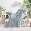 Monbix Haze Blue Fleece Throw Blanket for Couch- Room Decor Soft Cozy Blankets for Women, Lightweight Fleece Flannel Bed Blanket Suitable for All Seasons(50"×60",Haze Blue)
