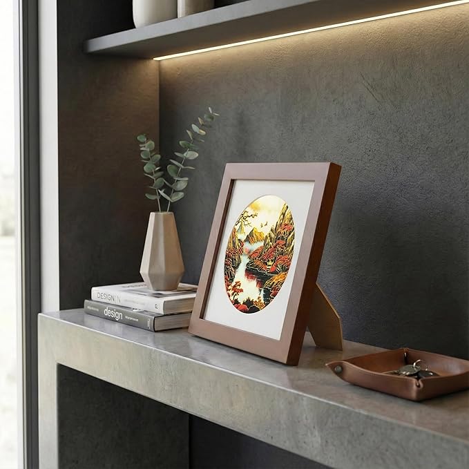 Newscz Framed Wall Art 8.3x8.3 Inch Modern Home Decor for Living Room Bedroom Wall Decor Above Bed & Office Aesthetic Gallery Wall Frame Set Farmhouse & Art Deco Decor Dining Room Kitchen Wall Decor (H-B12)