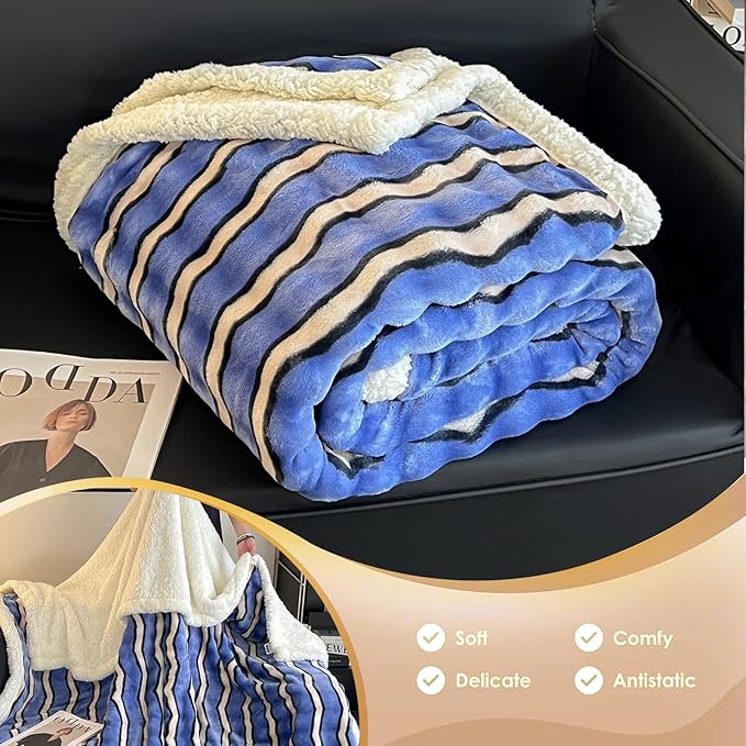 Full Size Fleece Blanket for Bed - Soft Cozy Fuzzy Blankets Gift for Women, Soft Microfiber Bedding Bedroom Decor Winter 60"x80"