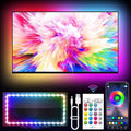 LED Lights for TV, 16.4ft TV LED Backlight for 45-75 Inch TVs, RGB TV Backlight Behind with Music Sync, Smart APP and Button Control Strip Lights USB Powered for Bedroom/Gaming