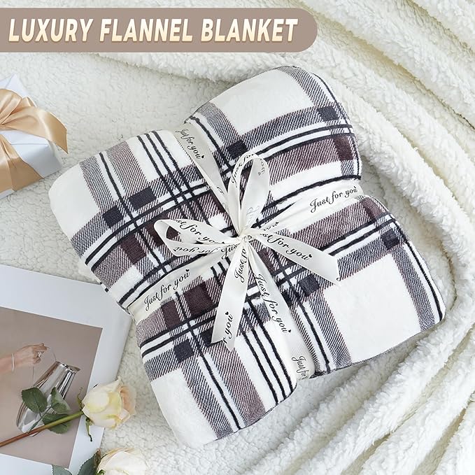 Sherpa Fleece Throw Blanket for Couch, Fluffy Plush Warm Fuzzy Blanket for Women and Men, Cozy Thick Soft Twin Blanket for Bed(Gray-2, 80"*90")