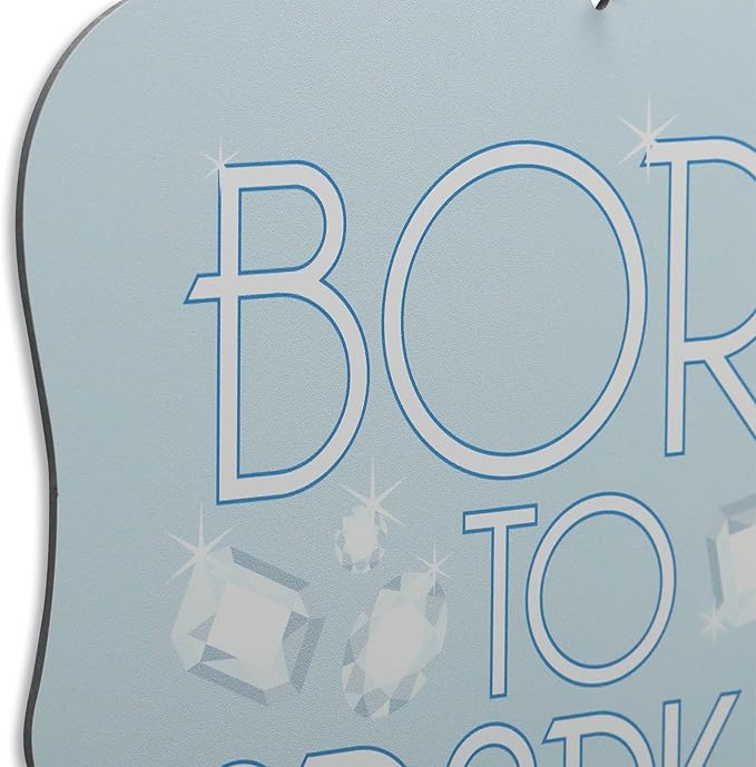 Mattel Barbie Born to Sparkle Metal Wall Decor - Fun Barbie Sign for Bedroom or Play Room