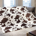 Fleece Blanket King Size - Oversized Soft Plush Cow Print Throw, Full Size Blankets for Bed & Couch - Lightweight Cute Country Home Decor, All-Season Cozy Gifts for Adults & Couples 90" x 108"