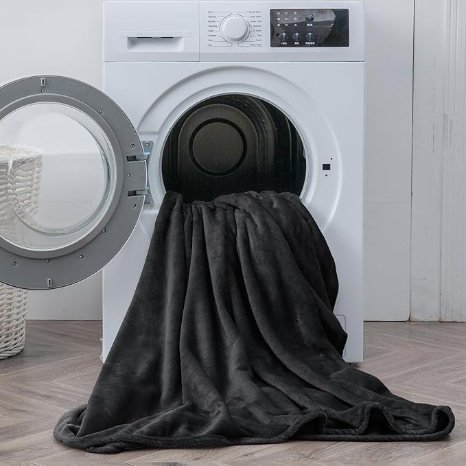 BEDELITE Flannel Sheets King Size Black - Super Soft Fleece Sheets Set Fluffy Extra Plush, 4 Piece(Include Fitted Sheet, Flat Sheet, 2 Pillowcases)