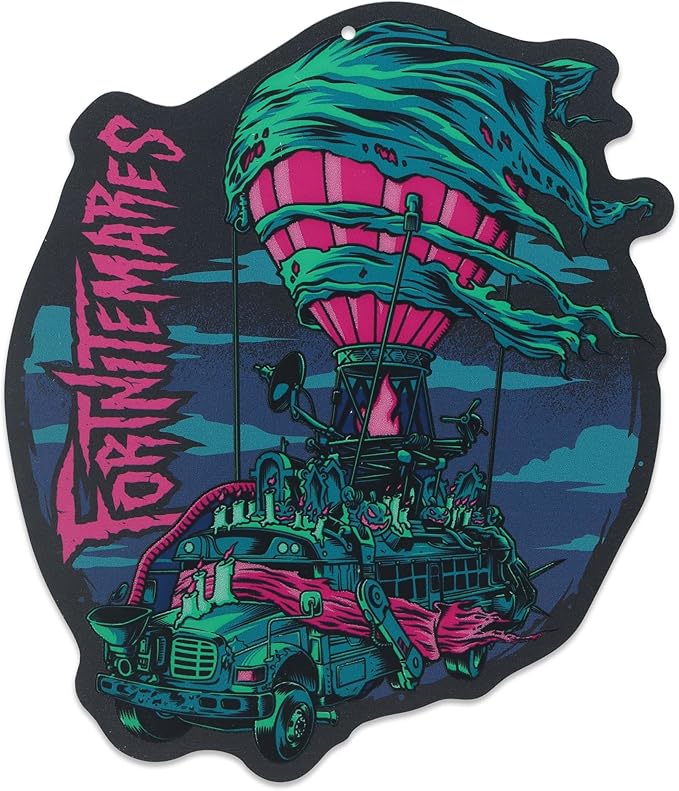 Fortnite Fortnitemares Bus Metal Wall Decor - Spooky Gaming Sign for Bedroom or Game Room