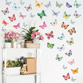 Butterfly Wall Stickers - 8 Sheets 62 Pcs Butterfly Watercolor Wall Decals Peel and Stick Wall Decals for Girls Kids Bedroom Room Nursery Room Décor