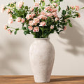Vanselia Ceramic Flower Vase Home Decor - Large Tall Farmhouse Table Vases Rustic Vintage Living Room Kitchen Bedroom Decorations for House Book Shelf Office Coffee Desk Dining Fireplace (11" Retro)