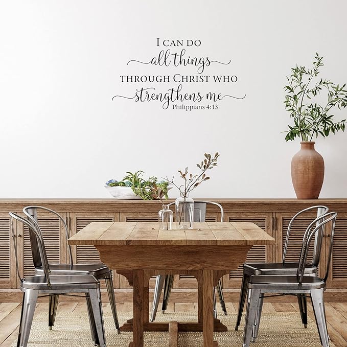BBTO Bible Verse Wall Stickers Inspirational Quote Wall Decals Religious Motivational Scripture Sticker Peel and Stick for Bedroom Living Room Office Bathroom(Be Still)
