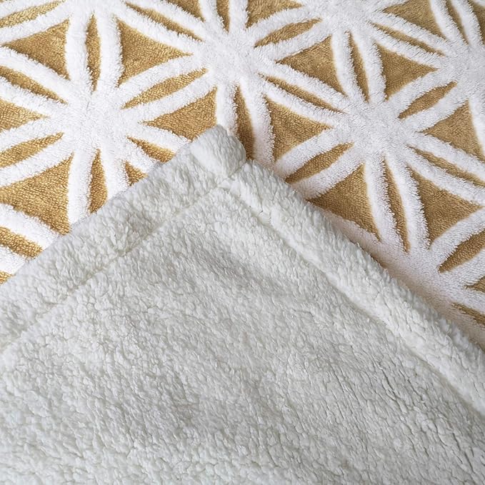 LOMAO Sherpa Fleece Blanket Easter Gifts for Mom Cozy Soft Throw Blanket for Women Men Dual Sided Couch Sofa Bed Blanket (Yellow, 71''x80'')