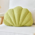Lfsaaj Green Seashell Throw Pillows, Shell Shaped Throw Pillows, 13 Inch Soft Home Decorative Pillow Plush Cushion for Bed Couch Living Sofa Room Decor Accent Throw Pillow