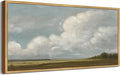 SHENIFY Vintage Framed Wall Art Grassland Meadow Landscape Scenery Rustic Home Decor Retro Decorations for Farmhouse Bedroom Living Room Ready to Hang Wall Artwork - 20x40in Natural Framed