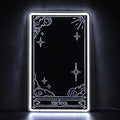 Kavaas Tarot Mirror Neon Sign - Cold White Mystical LED Neon Light for Occult Room Wall Decor, Witchy Art Spiritual Room Decor, Best Gifts for Fortune Teller, Tarot Enthusiast