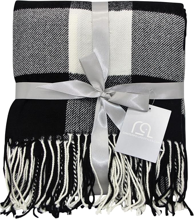 Blankets - Buffalo Plaid Throw Blanket - Decorative Classic Blanket - Comfortable & Ultra-Soft - Lightweight & Indoor Outdoor Blanket, Living Room, Couch, Travelling Good for All Seasons, Gift for Him